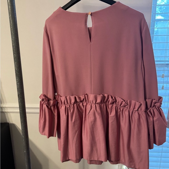 Ted Baker Pink Ruffle Sleeve Top - Picture 4 of 11